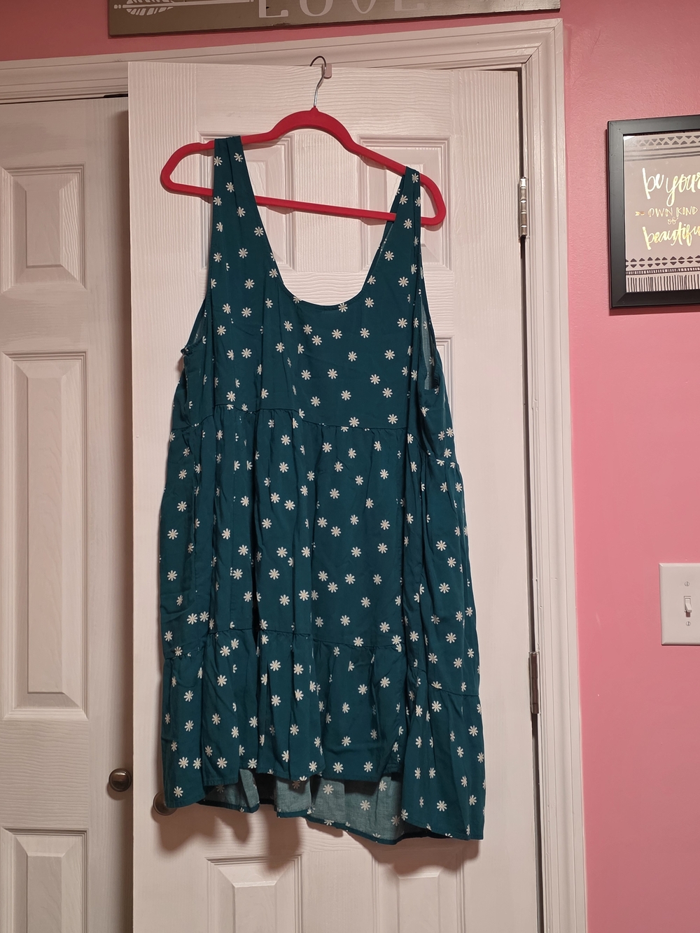 torrid Teal Daisy Tiered Sleeveless Tunic